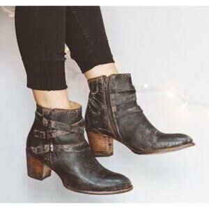 Bed Stu Begin Cobbler Series Distressed Heeled Booties size 7.5